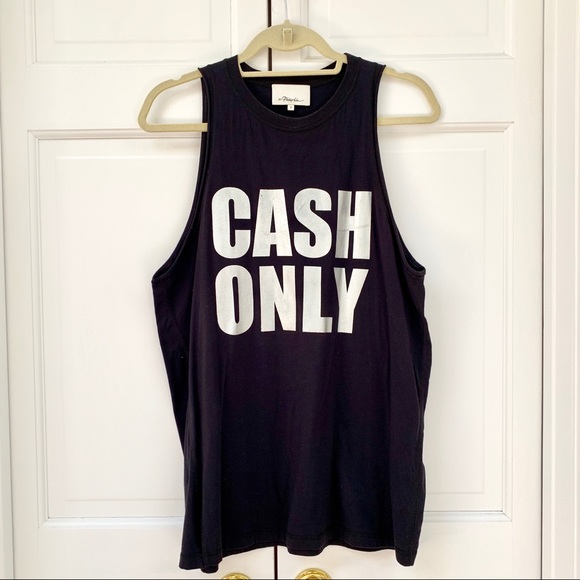 3.1 Phillip Lim Black “Cash Only” Tank Top - Picture 5 of 11